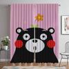 Kumamon Tulle for Bedroom Kitchen Curtains for Camera Curtains Child Room Shades Blackout Curtain Halloween Decoration Partition