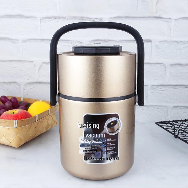 

HOCUF 304 Stainless Steel 3-Layer Thermal Lunch Box