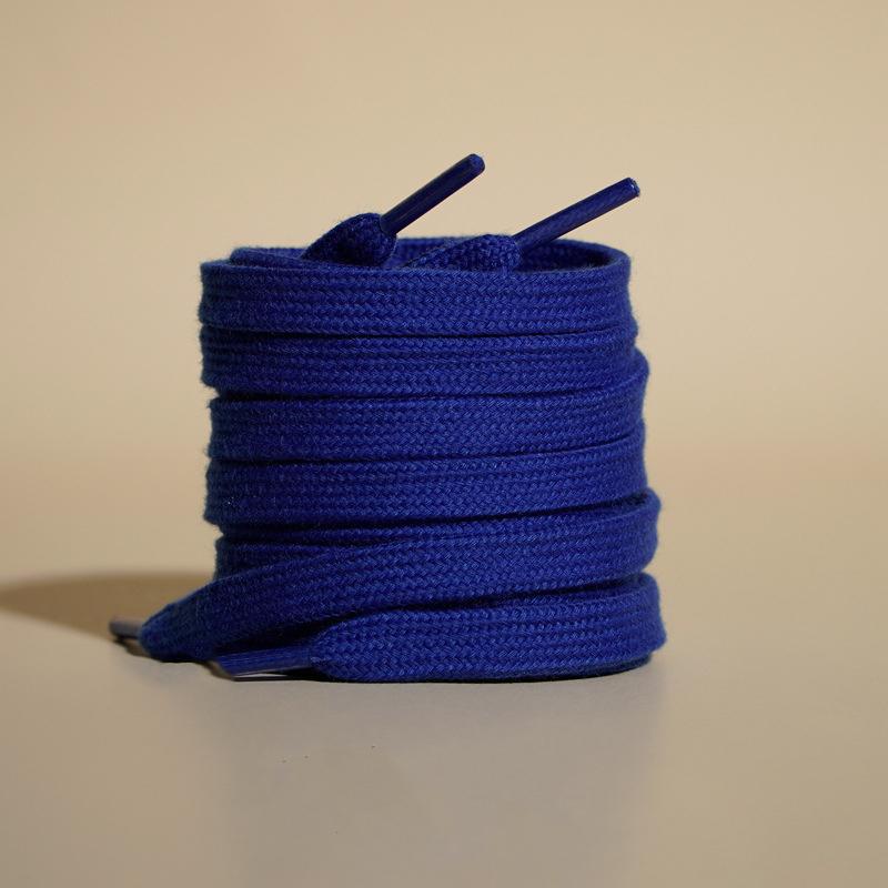 1Pair/3Pair NEW Flat High-Quality Cotton Shoelace Suitable for A Variety of Shoes 0.8 Cm Wide Unisex Solid-Color Shoelaces
