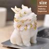 Sandstein Pixiu (Fabelwesen) Figur, ein Dekorationsartikel für Büroschreibtische und Arbeitsplätze, mit einem Qilin (Fabelwesen)