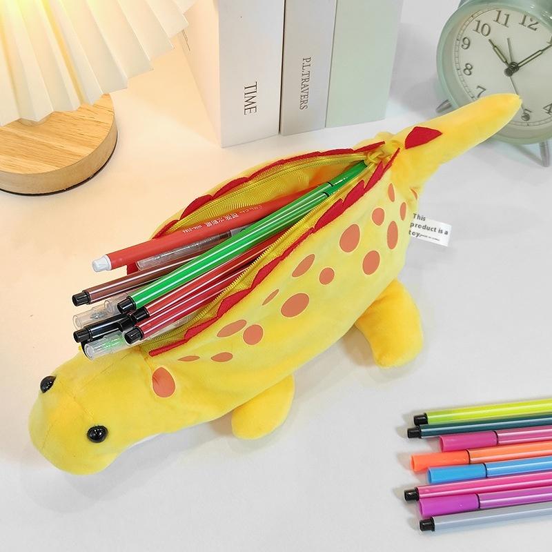 3D Pluszowe Zwierzę Dinozaur Piórnik Miękki Przechowywanie Artykułów Papierniczych Etui na Ołówki Dziewczynki Chłopcy Przybory Szkolne