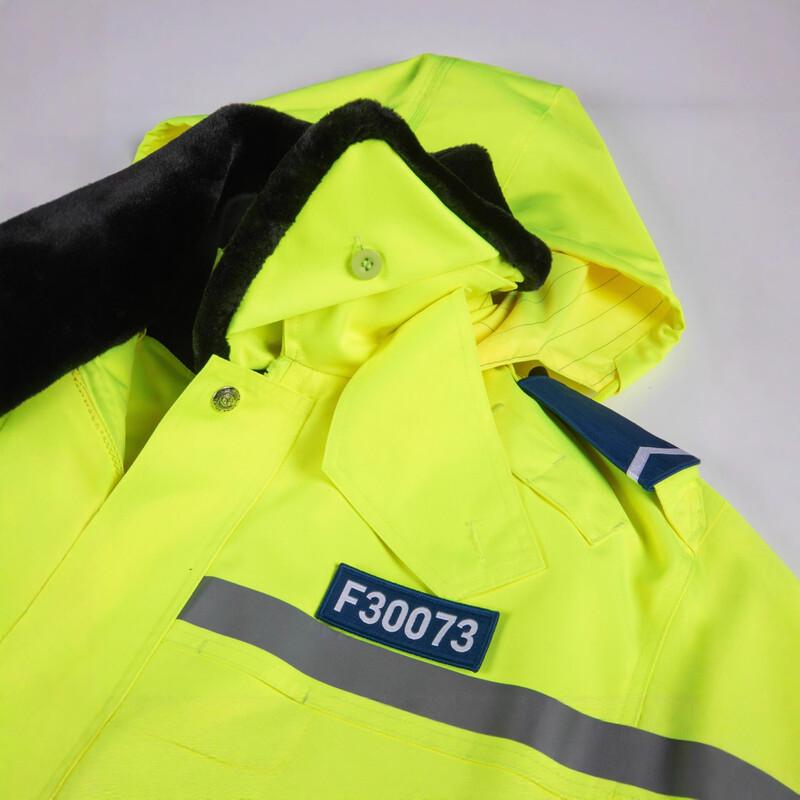 Men's Fluorescent Yellow Winter Multi-functional Duty Coat