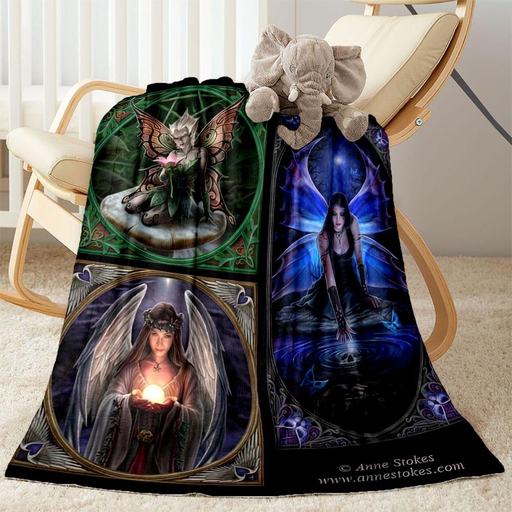 Gothic Style Blanket Ultra-Soft Perfect for Office Bedding Couch All-Season Use Playful Design Gifts For Family Or Friends