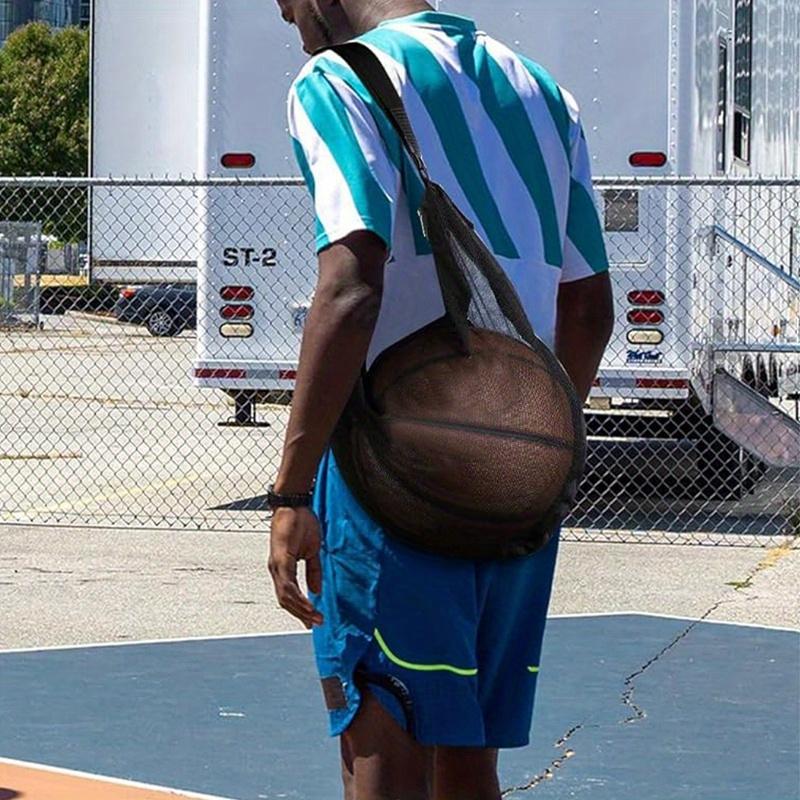 Bolsa de hombro de malla ajustable, mochila portátil para guardar balones de fútbol, baloncesto, voleibol, al aire libre, bolsas multifuncionales para guardar balones.