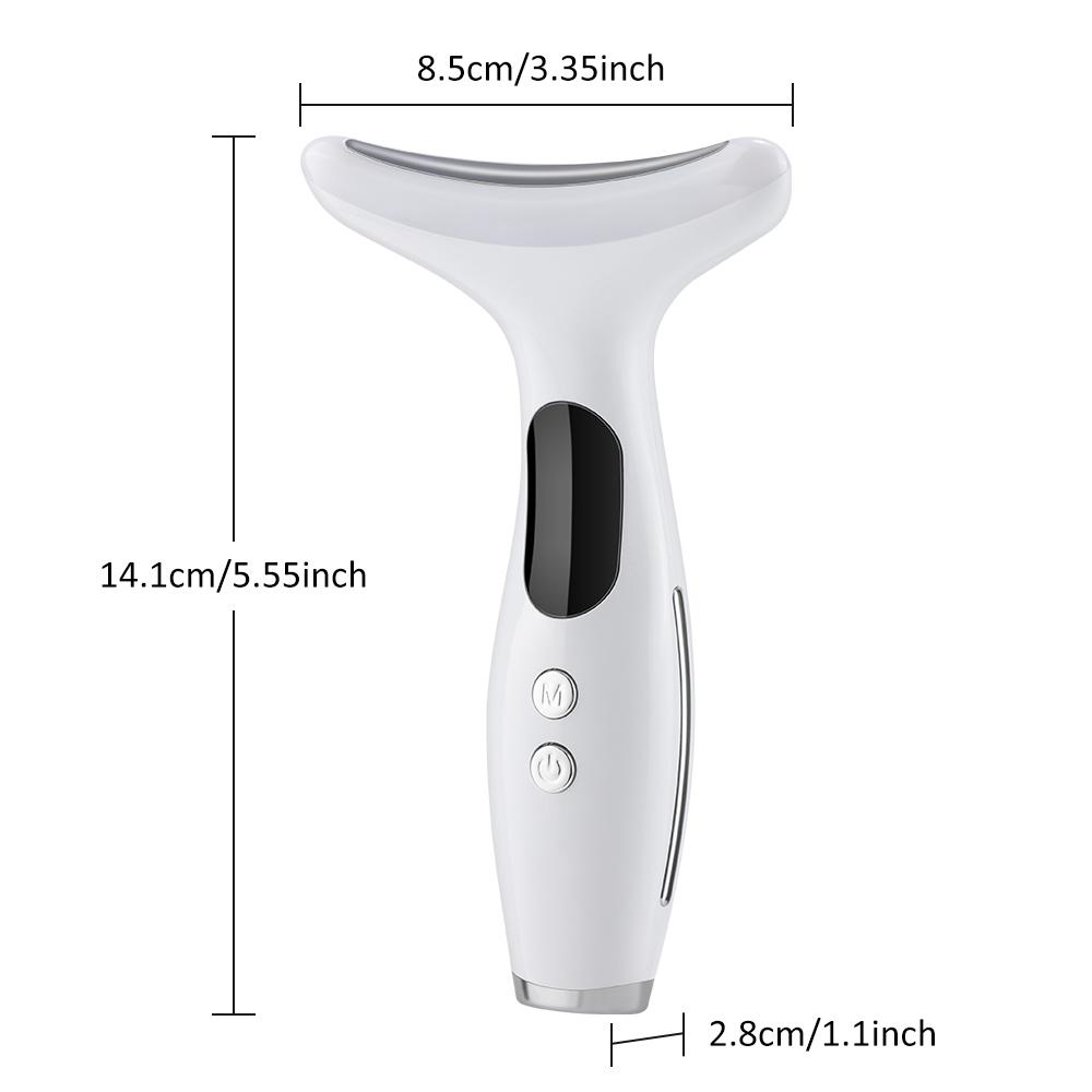Neck Massager EMS Facial Lift 7 Light Modes Electric Skin Tightening Device LED Photon Therapy Beauty Instrument Anti Wrinkle