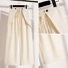 DIMANAF 2026 Pantalones de Verano para Mujer Tallas Grandes Cintura Elástica Oversize Moda Casual Larga Negro Liso