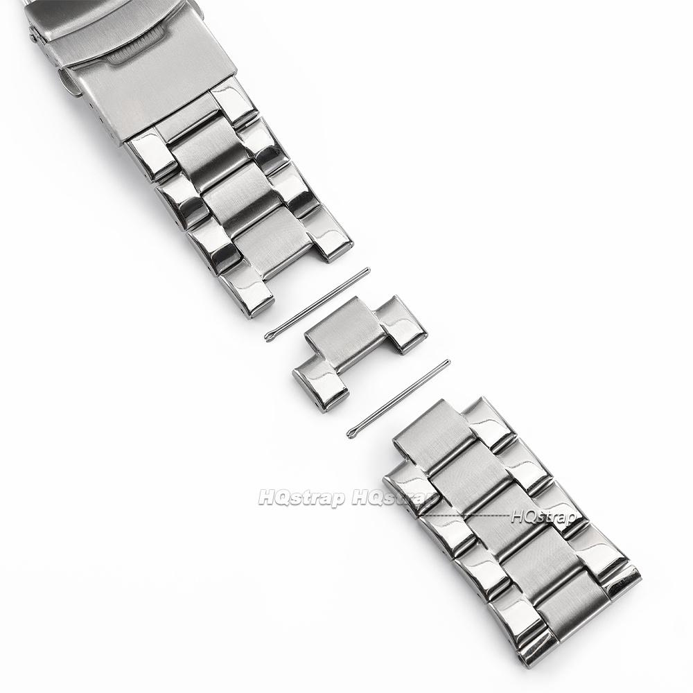 Metal Band for Seiko Folding Buckle Strap 20mm 22mm 24mm Stainless Steel Bracelet Business Wristband Replacement Accessories