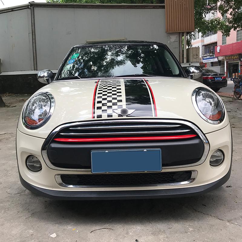 Car Front Hood Rear Trunk Stripe Decal Stickers Exterior Decor For MINI Cooper S One R55 R56 R60 R61 F54 F55 F56 F60 Countryman