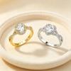 Exquisite Heart-shaped Moissanite Ring with Hollow Design - Elegant and Popular