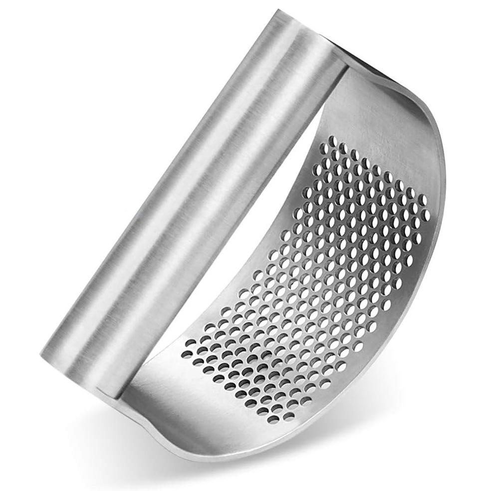 Hvitløkspresse i rustfritt stål Manuell hvitløks- og ingefærknuser Hvitløkskutter Hakkeverktøy Kjøkkenredskaper