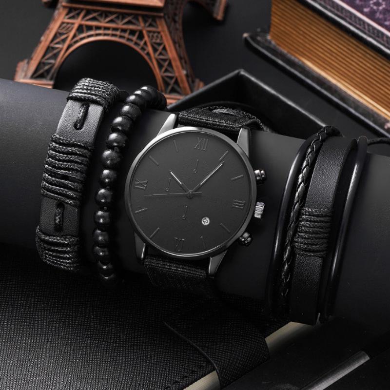 Canvas With Watch Bracelet Simple Sports High-End Calendar Watch Men S Suit Gift factory direct selling price