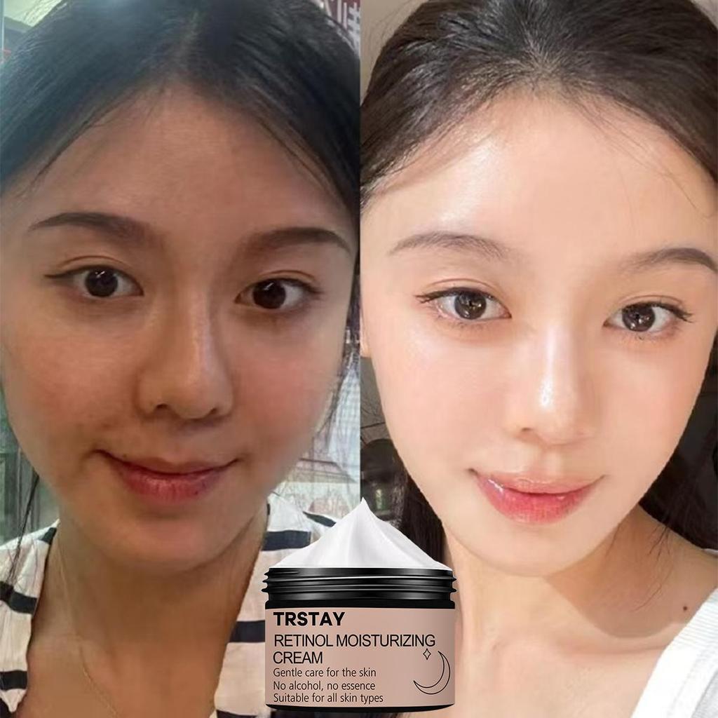 Revitaliserende nattkrem Retinol fuktighetsgivende, fuktighetsgivende, jevn hudtone, bleking og lysnende nattkrem