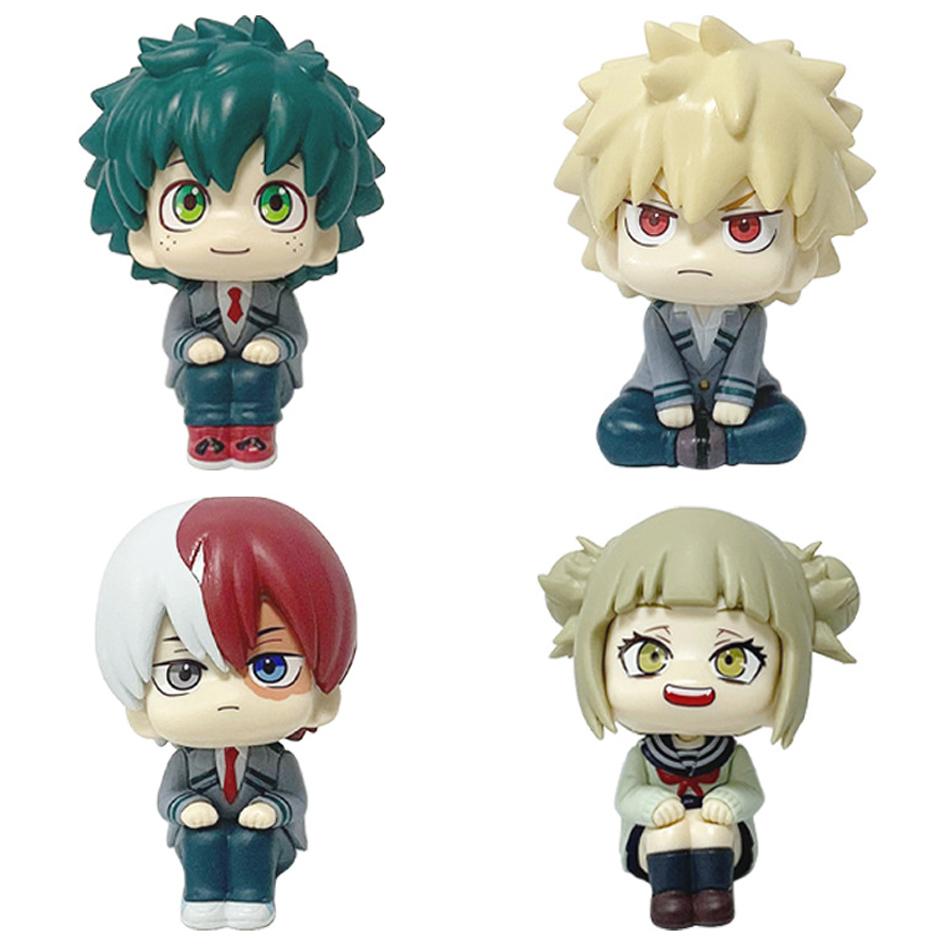 10cm boku no hero academy anime figure midoriya izuku action figure bakugo katsuki/todoroki so statuette pvc collection toys