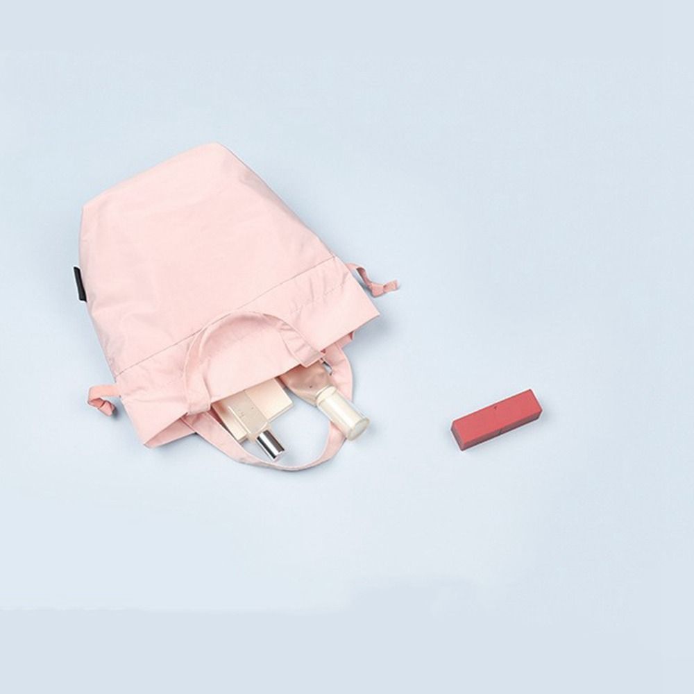 Storage Cosmetic Bag Portable Canvas Bucket Bag Cute Drawstring Bag  Girls