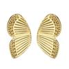 Gold Insect Butterfly Earrings Alloy Small Butterfly Earrings Simple Half Wing Earrings Gifts Accessories for Women