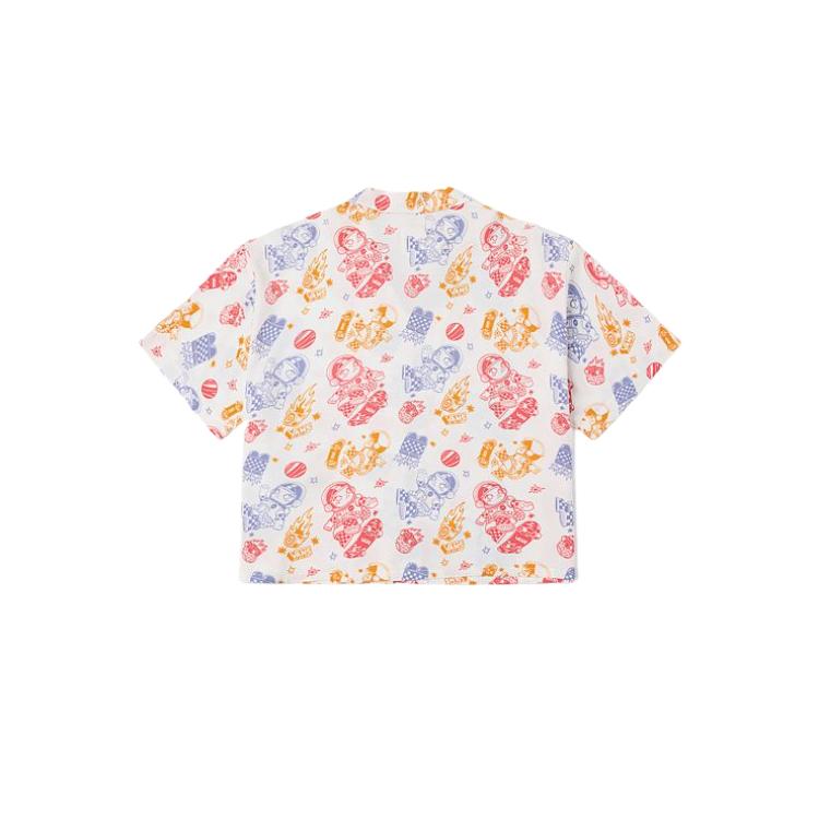 Vans X Space Molly Soft Comfortable Skin-Friendly Fashion All-Over Print Short Sleeve Shirt Women Shirts VN000RAAFGS