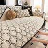 1PC Luxury Chenille Sofa Cushion Anti-Dirty Pets Kids Sofa Mat Non-Slip Leaf Pattern L Shaped Corner Couch Cover for Living Room