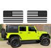 Matte Black American Flag Rear Window Decal For 2018-2022 Jeep Wrangler JL 4Door