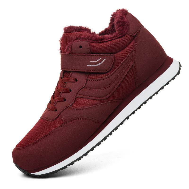 Loose non-slip elderly shoes women's walking shoes velvet warm middle-aged and elderly mother shoes high-top cotton shoes women's snow shoes