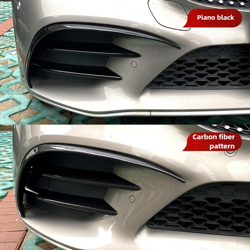 Fog Light Canard Front Bumper Splitter Spoiler for Mercedes Benz C Class W205 S205 A205 C205 C200 C220d C300 2018-