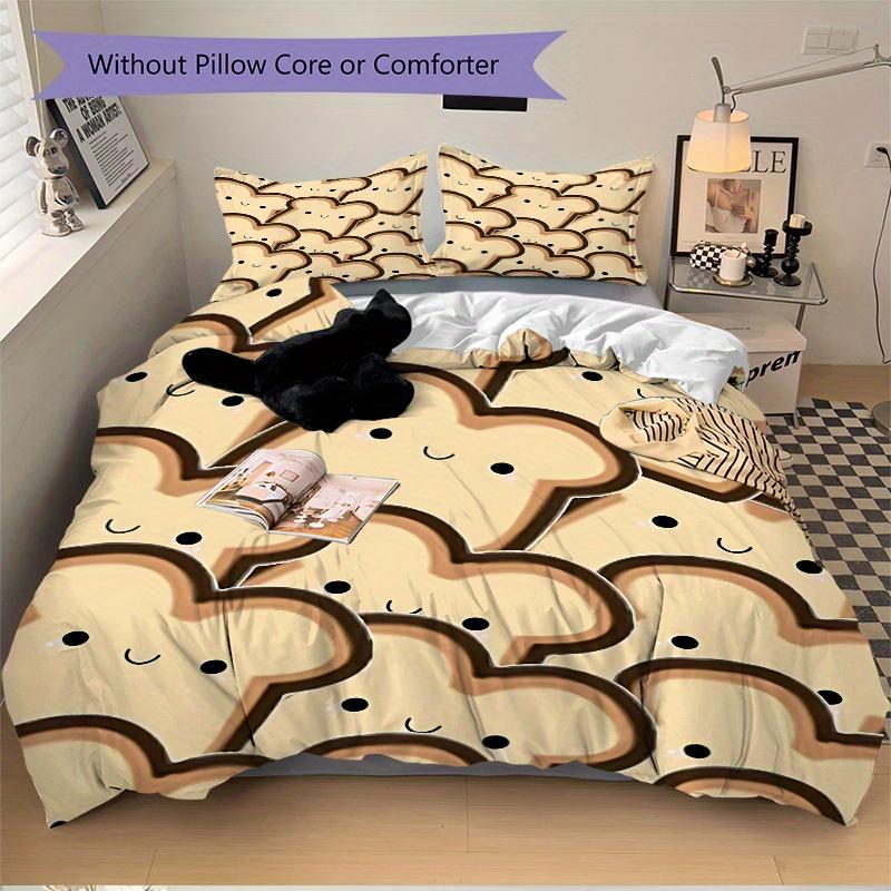 3pcs Cloud Pattern Bedding Set, Breathable and Soft, Suitable for Bedroom Decor (1*Duvet Cover + 1/2*Pillowcases, No Core) yy250821143