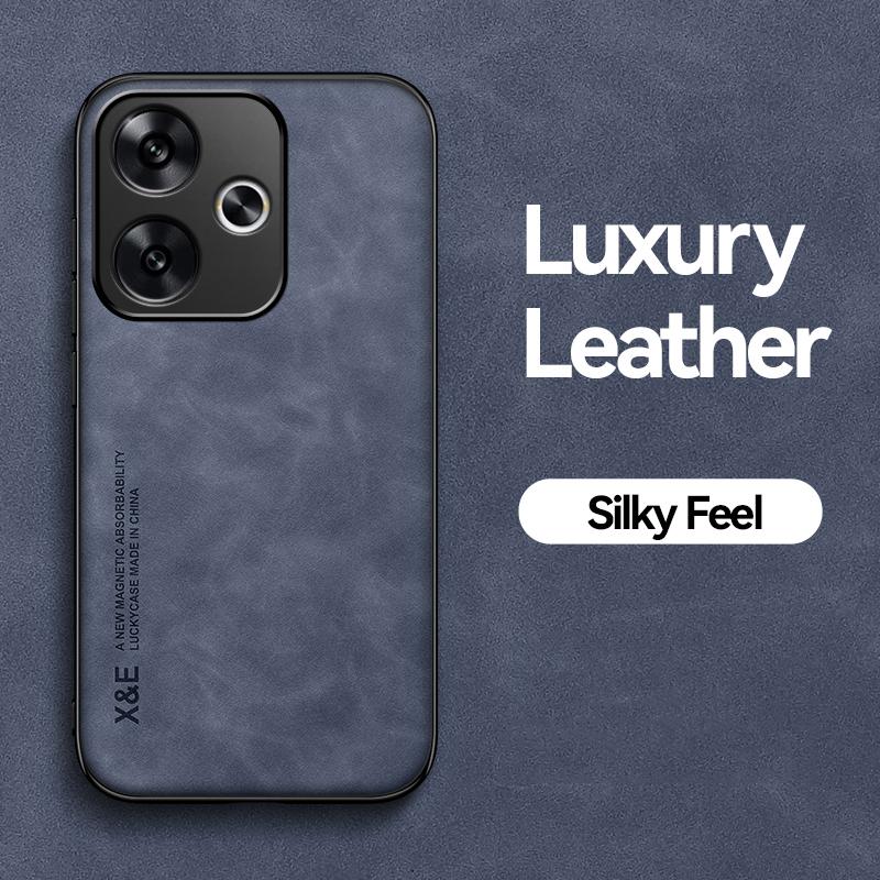 Luxury Sheepskin Phone Case Mor Mi Mi Poco F6 F5 Pro F4GT F3 With Magnetic Suction Lightweight Elegant Design