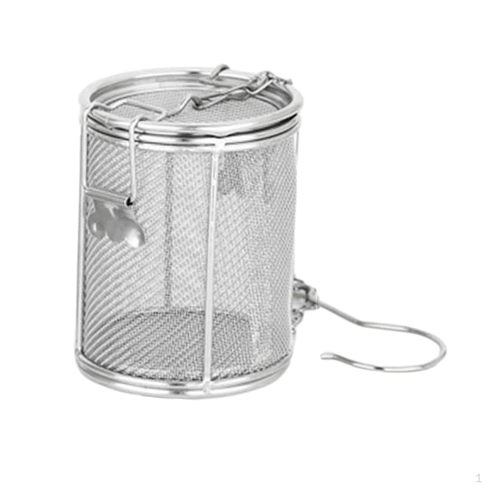 

Многоразовый фильтр для специй, заварочный чайник из нержавеющей стали с цепным крючком, сетчатый фильтр для чайных шариков 8x10cm
