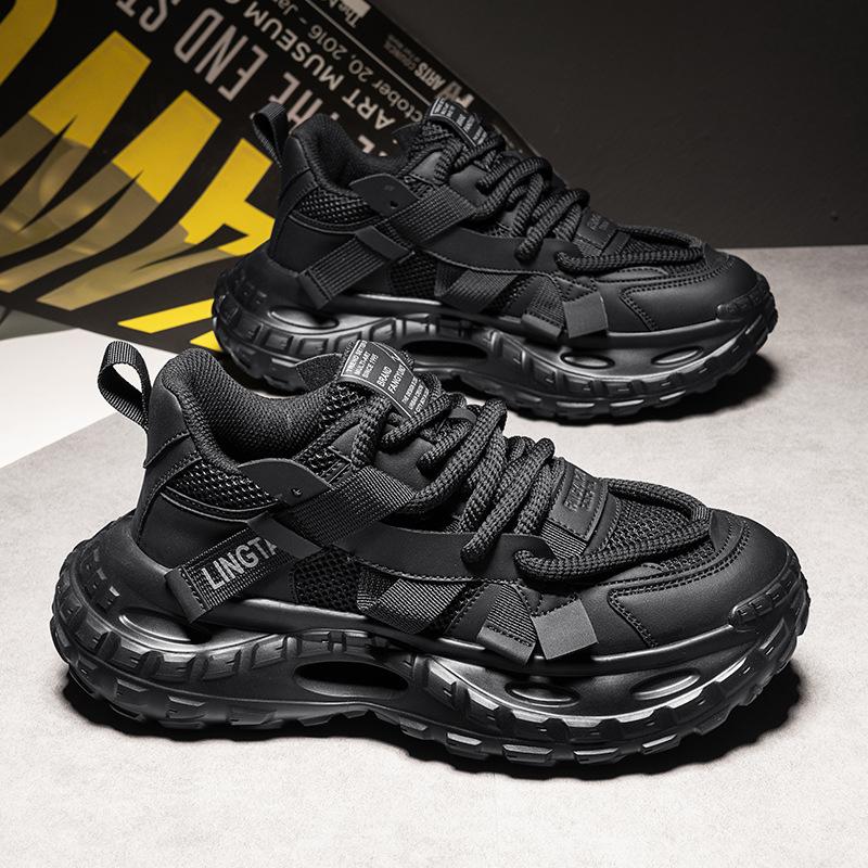 

2025 весна чоловічі сітчасті кросівки на платформі, модні дихаючі, не викликають запаху ніг, спортивні, трендові повсякденні чоловічі кросівки 44