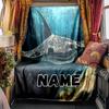 Ocean Depths Mysterious Spotted Ray Encounter Blanketcustomize Your Name Lightweight Comfortable And Stylish Blanket For Travel Bed Home Chair Office