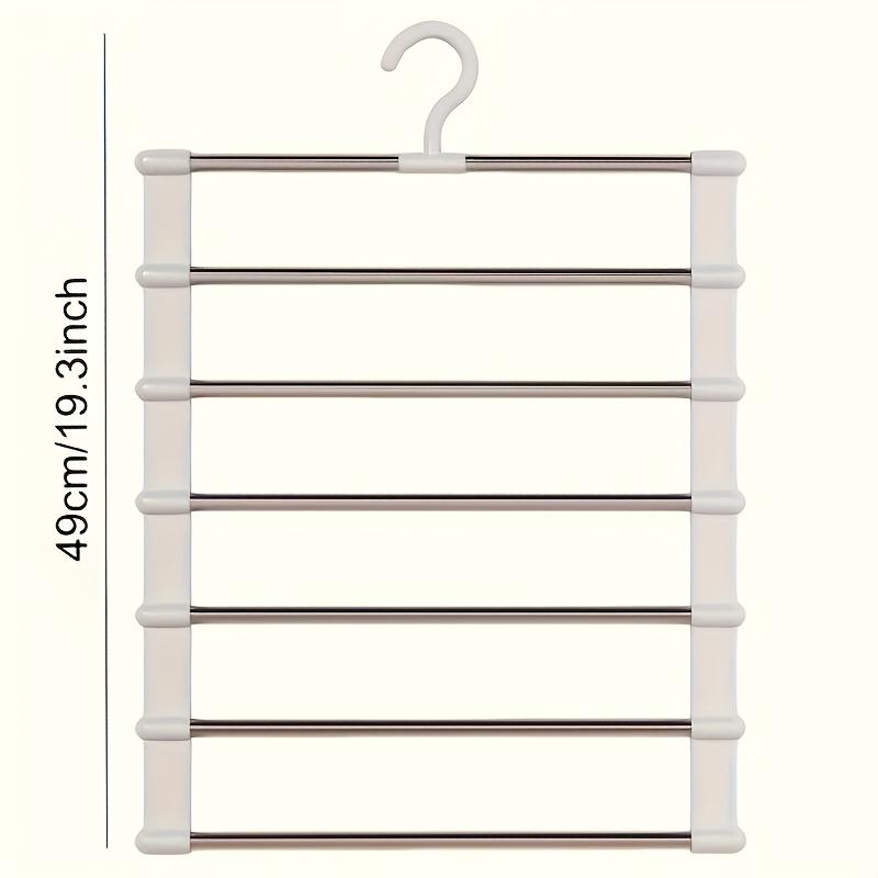 Space-Saving Foldable Stainless Steel Pants Hanger Set | Everyday Comfort, Multi-Layer Design for Jeans and Trousers with Smooth Polished Finish