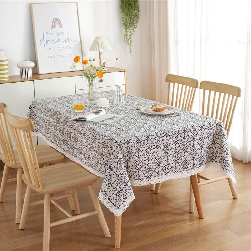 Polyester Cotton Rose Lace Tablecloth Coffee Table Tablecloth Table Cloth Cover Towel
