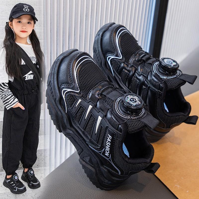 Children's sports shoes 2025 autumn new girls mesh breathable dad shoes boys handsome middle and older children running shoes