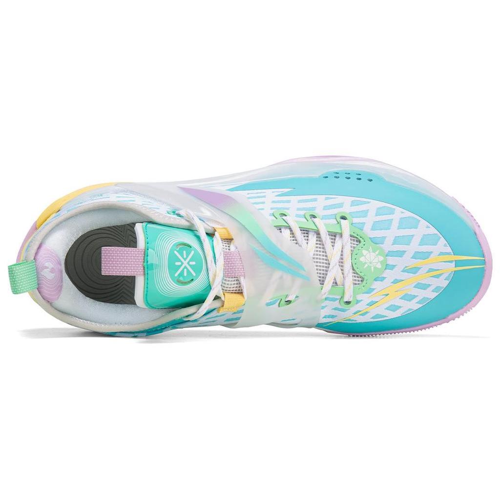 Li Ning Wade Way 808 2.0 Shock Absorption Non-Slip Wear-Resistant Low-Top Basketball Shoes Men Sneaker White Blue ABPT017-1