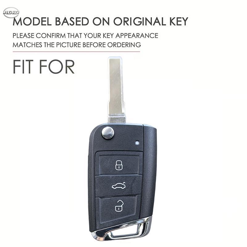 Keychain For Volkswagen VW Polo Golf 7 MK7 Tiguan for Skoda Octavia Kodiaq Karoq for Seat Ateca Car Key Case Cover Bag Protector