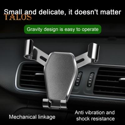 Suporte de Carro para Celular com Braço de Travamento Automático Suporte de Montagem para Saída de Ar para Smartphones de 4-7 Polegadas Suporte de Painel para Todos os Smartphones