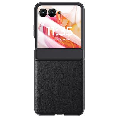 Skin-like Plain Leather, Suitable for MOTOROLA Foldable Razr50Ultra Phone Case, Film, Hinge Business Leather Case