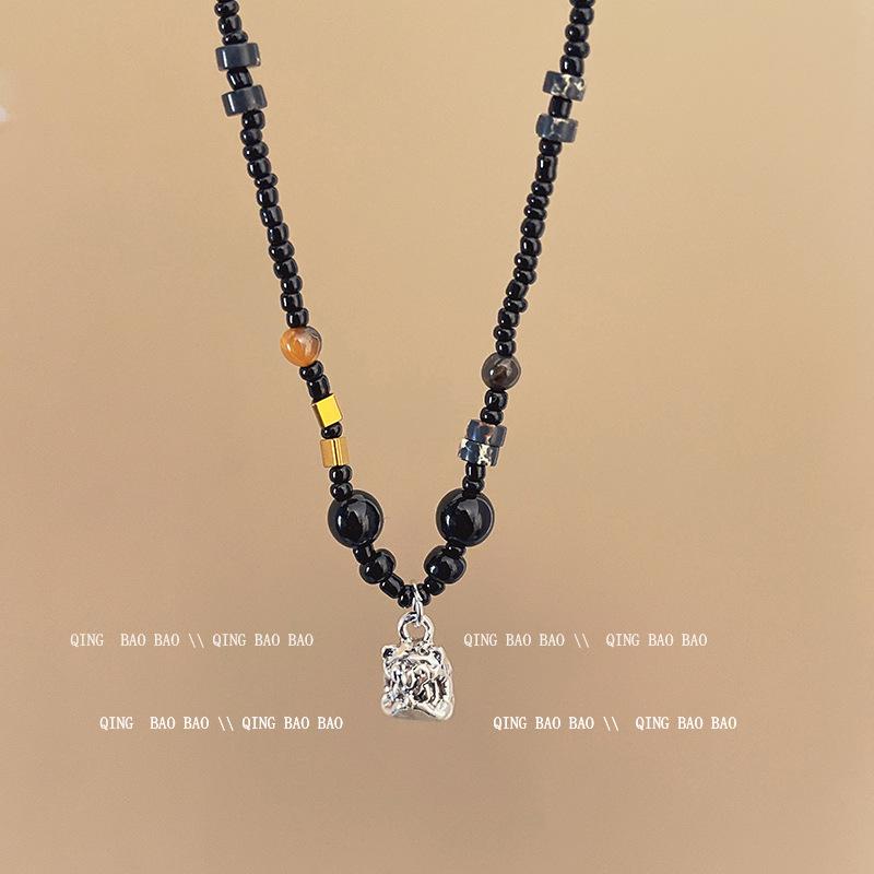 Zen Retro Chinesische Keramik Halskette - Handgewebtes Nischendesign für Frauen