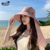 Summer big brim shawl neck protector bucket hat big head circumference sunshade sun protection hat men and women outdoor mountaineering fishing hat