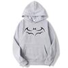 Moda Yarasa Baskılı Erkek Kapüşonlu Sweatshirt Sonbahar Kış Kapüşonlu Eşofman Üstü Günlük Erkek Kapüşonlu Sweatshirt Ceket Sudadera Hombre Kapüşonlu Sweatshirtler Erkek