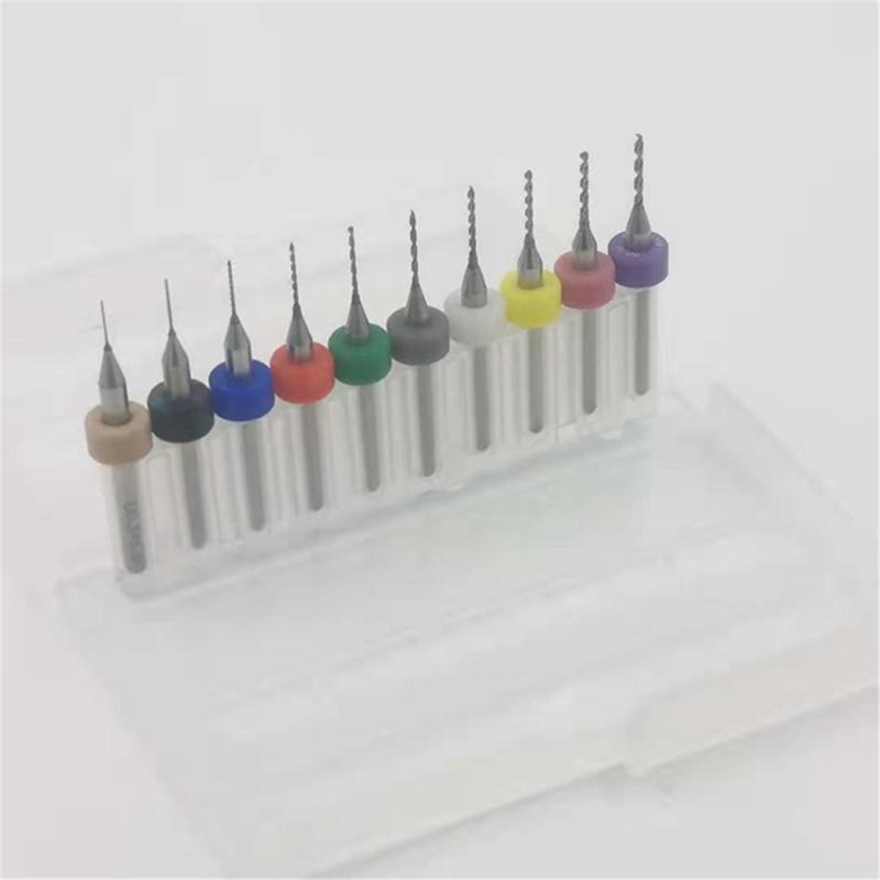 Pack of 10 Small Size Drill Bits Set Designs for Electronics Repair Model Crafting and Precise Work in Tight Spaces