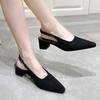 Fashion Woman Pumps Solid Slingback Sandals Female Office Women's High Women's High Heel Sandals
