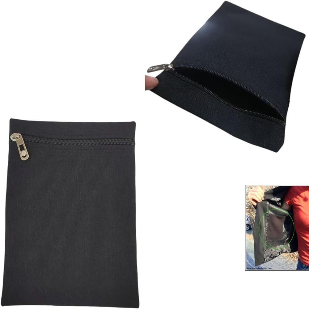 Polyester Fermuarlı İç Güvenlik Cep İç Cepler Yeni Dikilebilir Yan Gizli Cep