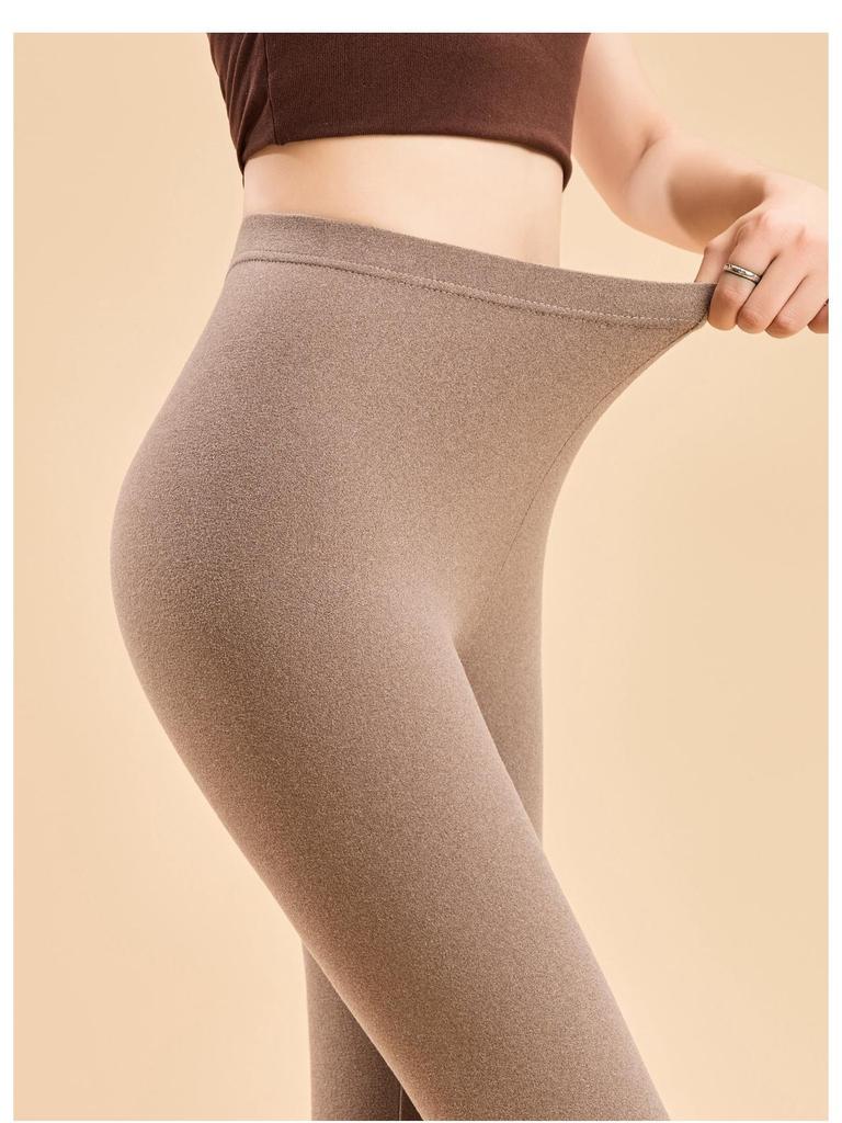 Velvet Autumn Women's Low Waist Double-Sided Brushed Warm Leggings