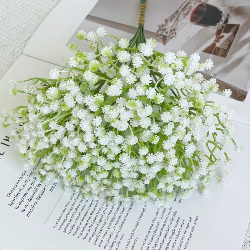 20pcs  Artificial Flowers -  Gypsophila Bouquet with Stems for Home, Office, Garden & Wedding Decor