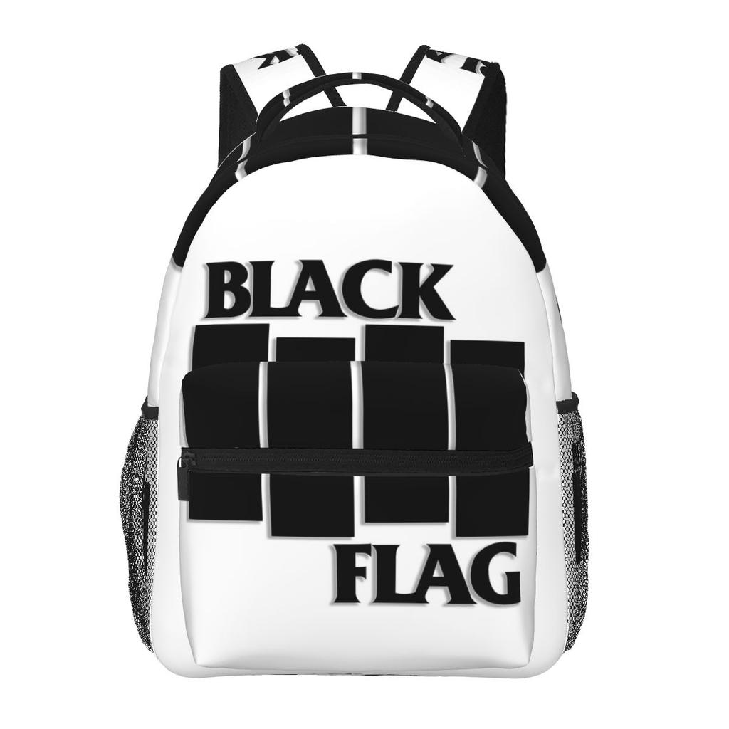 Black Flag Banda Punk Rock Henry Rollins Mochila Escolar para Estudiantes Bolso Escolar Mochila de Día para Senderismo Viajes para Niños Niñas Mochila para Libros Bolsos de Hombro