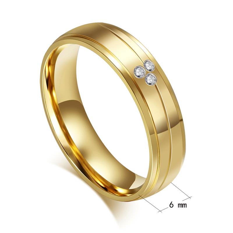 Vnox Goldfarbener Ehering für Damen und Herren, Schmuck, Edelstahl, Verlobungsring, Paar, Jahrestag, Geschenk, erstaunlicher Preis