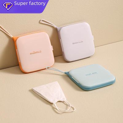 Portable Creative Flip Dust Mask Storage Box with Anti-Fouling Cover