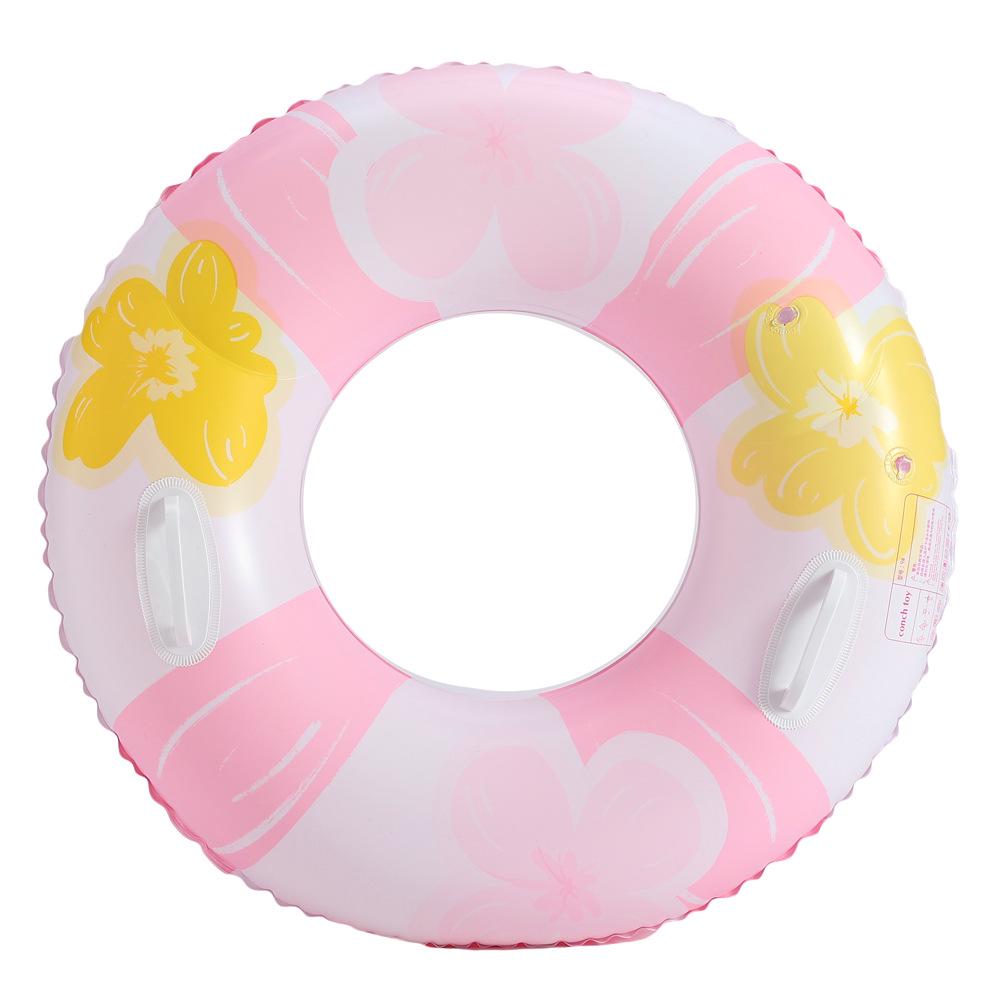 Xiaolv Inflatable Swimming Ring with Handle: Thickened Double Airbag for Adults