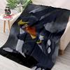 6 Sizes Pokemon Garchomp Print Blanket for Kids and Adults Bedroom Living Room Sofa Study Office Travel Camping Blanket Gifts
