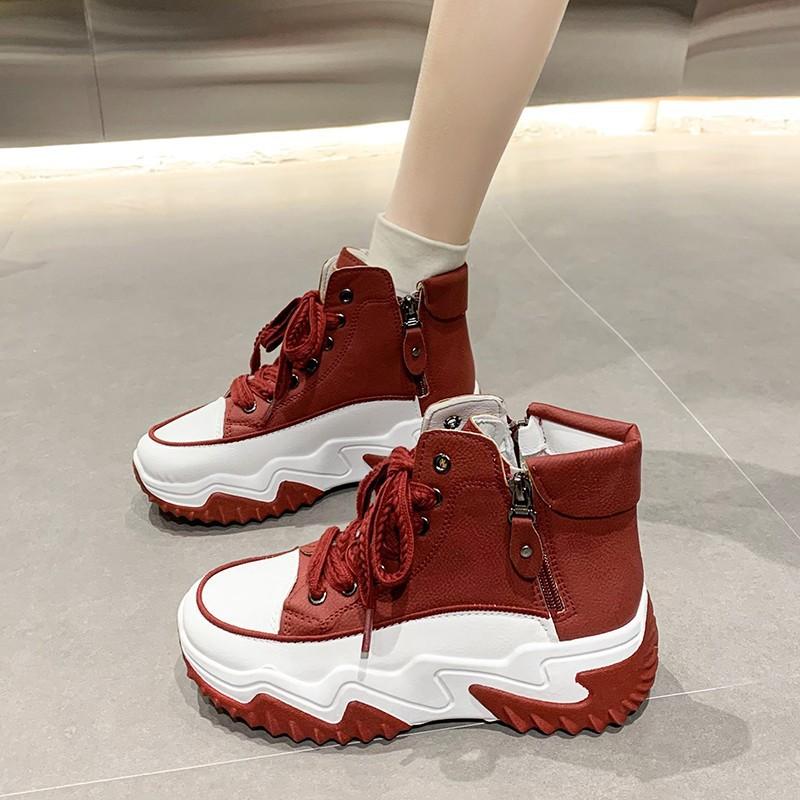 Women's Autumn and Winter New Niche High-top Women's Shoes Platform Casual Versatile Sports Shoes